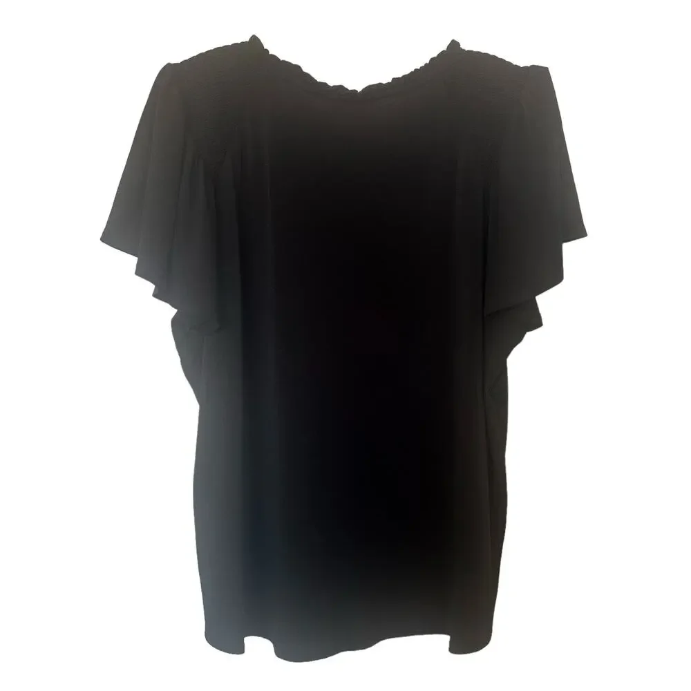 Banana Republic Short Sleeve Top Black Size XL - Picture 2 of 6